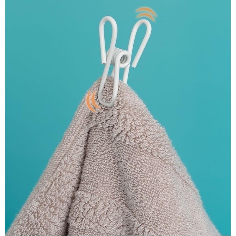 2 Inch Chip Clips White,Steel Clothes Pins Utility PVC-Coated Steel
