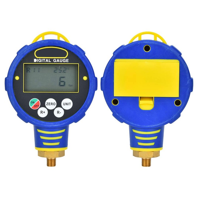 Glomora Digital High-Pressure Refrigeration Gauge, Set with LCD Display, Multi-Function