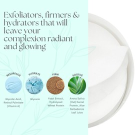 Serious Skincare - Glycolic Acid Resurfacing Face Pads for Smoother Skin - Exfoliates Dead Skin Cells - Pre-Soaked Cotton Disc - Vitamin E, ALoe -2 Pack (60 Pads Each)