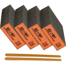 Sanding Sponge 220 Grit 4 Pcs, Coarse Medium Fine Sanding Block, Sander Sponges for Drywall Metal, Sandpaper Sponge Sanding Blocks for Wood by S&F STEAD & FAST