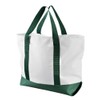 Liberty Bags Bay View Giant Zippered Boat Tote (7006)- WHITE/FOREST,