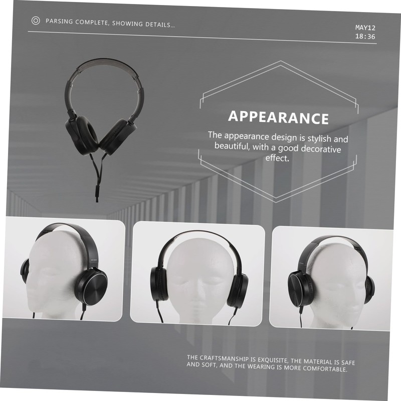 IWOWHERO 1pc Portable Noise Reduction Headset Comfortable Over Ear Headphones