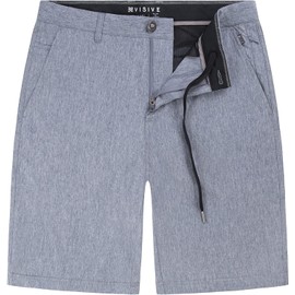 Visive - Pantalones cortos híbridos para hombre, pantalones cortos elásticos de golf de alta calidad, trajes de baño para hombre, pantalones cortos de verano, tallas grandes para hombre, talla 30-44,