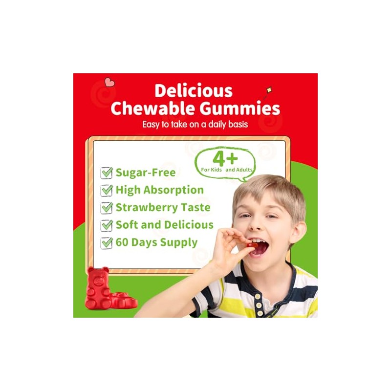 Kids Magnesium Gummies & Liquid Magnesium Glycinate Drops for Kids