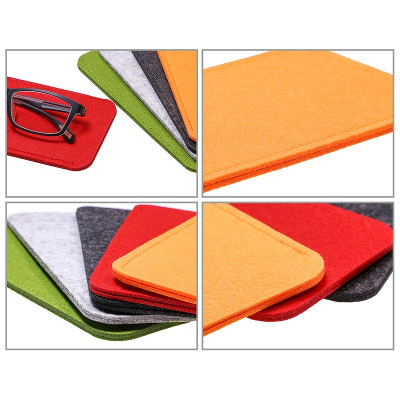 Shapenty 5 Colors Portable Felt Eyeglass Pouch Case Reading Glasses