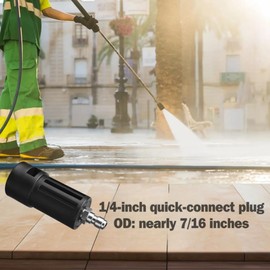 Pressure Washer Adapter 1/4'' Quick Connect,Karcher Quick Release Adapter,Compatible with Karcher K2-K7 Series, Converts Female T-Clip to Quick Release, High Pressure Hose & Gun Connector Replacement