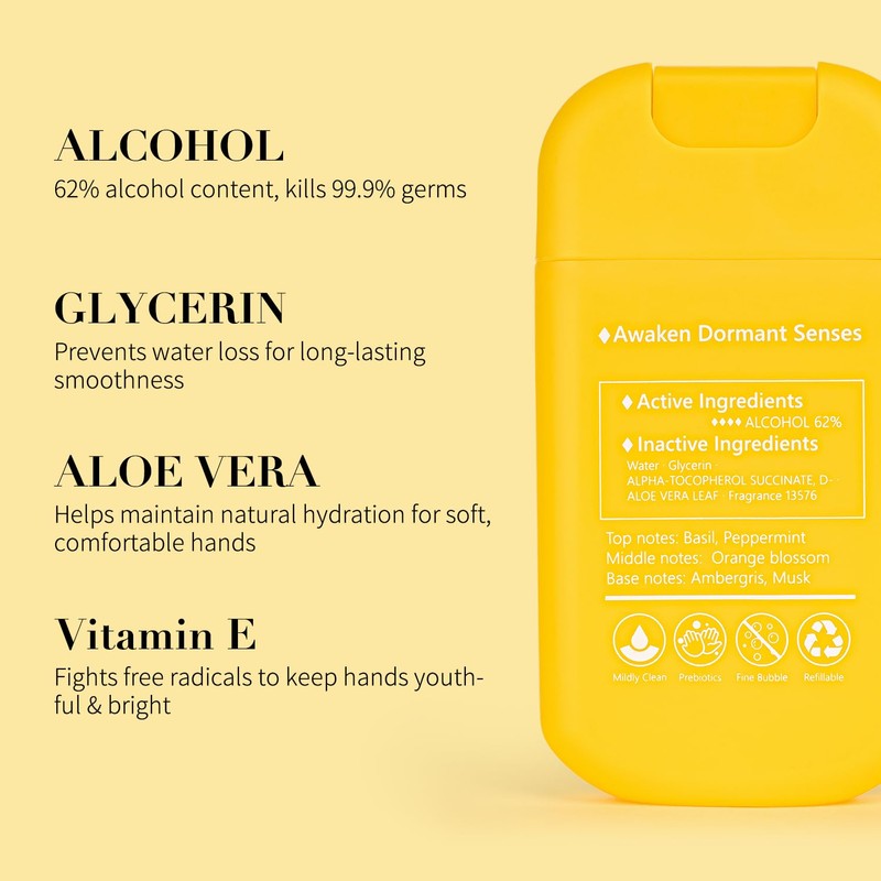 TOUCHFEEL Power Mist Hand Sanitizer Spray, Scented Hydrating Hand Sanitizers