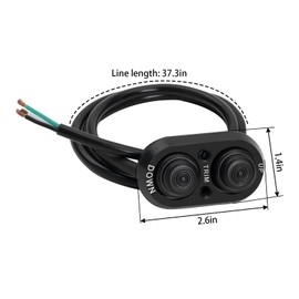 Boat Tilt Trim Switch Push Button Transom Outboard Remote Control Trim with IP67 Waterproof Suitable for Fishing Boats,Yachts,Ships, Black