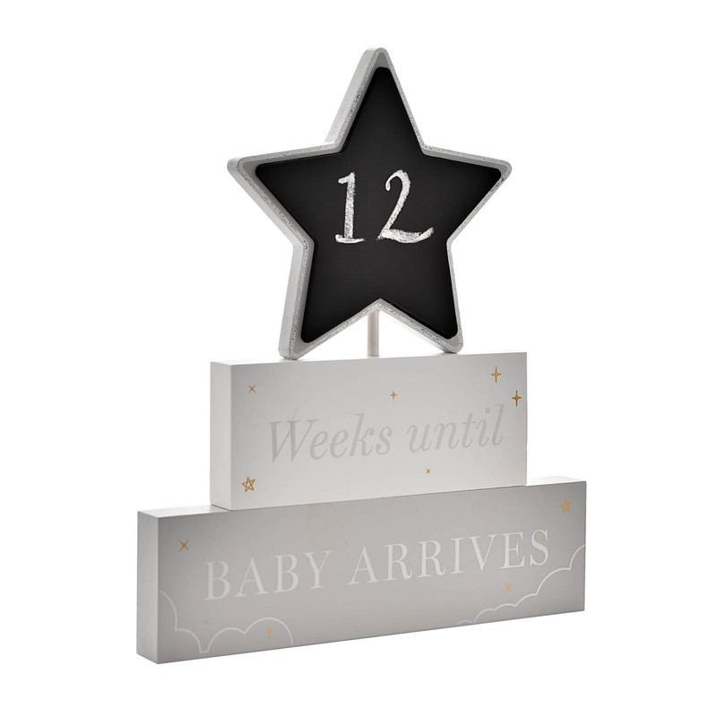 Widdop and Co Bambino Weekly Star Countdown Plaque Weeks Until