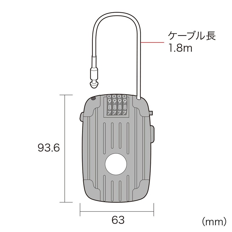 Sanwa Supply E-Security (Wire Reel Type Dial Lock) SLE-11LN