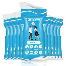 Takelablaze 24Pcs Disposable Urine Bags 900ML Emergency Portable Urinal Bag and Vomit Bags Unisex Pee Bags for Women Men Camping Road Trips Traffic Jams