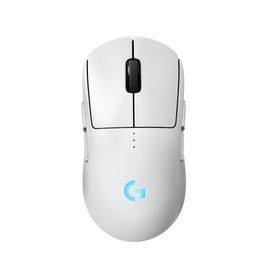Logicool G PRO 2 LIGHTSPEED 44K DPI Wireless Gaming Mouse, G-PPD-002XWL-WH, Lightweight, 2.8 oz (80 g), LIGHTFORCE Hybrid Switch, HERO2 Sensor, USB Type-C 95 Hours of Continuous Usage, POWERPLAY