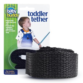 Baby Buddy Toddler Tether, Durable Adjustable Safety Wrist Leash for Toddlers, Children, Kids, Keep Safely Nearby, Black