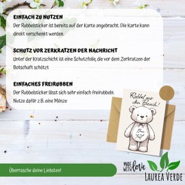 5 Scratch Cards to Write Yourself | Set of 5 Kraft Paper Envelopes, Ready with Gold Scratch Stickers for Voucher, Surprise, Pregnancy Announcements or Personal Message