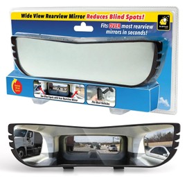 OUDAR Espejo retrovisor de gran angular mejorado con visión de ángel como se ve en la televisión, reduce los puntos ciegos, se instala en segundos, se adapta a la mayoría de coches, SUV y camiones