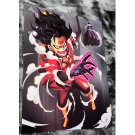 Unbranded Luffy Snakeman-One Piece 3D poster,3D Lenticular Flip Effect,Anime Manga,2 In 1 - Unframed