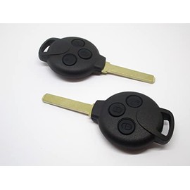 2 x 3 Button Remote Key Case Cover Compatible with Smart 451 Fortwo Forfour Roadster New Pair