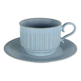 Yamani 42190469 Cup Saucer, Light Blue, 8.1 fl oz (235 ml), Scrunchie Grace