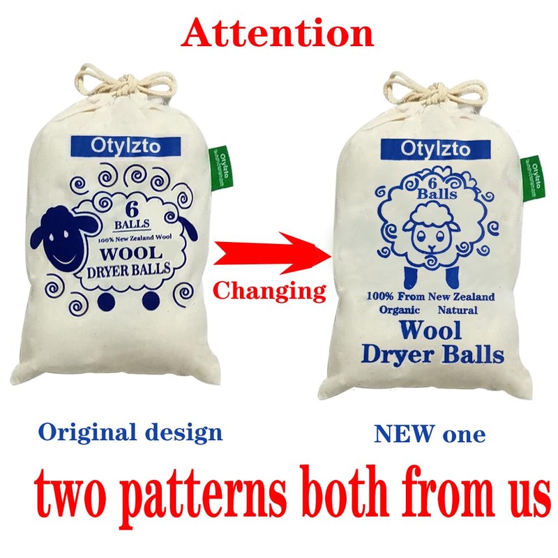 Otylzto Wool Dryer Balls 6-Pack, Drying Balls for Laundry,Reusable As