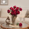 Alecono Red Roses 20Pcs - 4in Real Touch Artificial Roses,