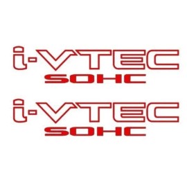 Oracal/Starcraft 2x i-VTEC SOHC 11.5" W  emblem Vinyl Decal Honda Civic Si Type R Drift JDM