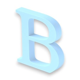 10cm Alphabet Letter Blue Clarity Canvas Initial Object (B)