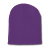 Decky 8 Inch Short Knit Beanie Cap (One Size, Purple)