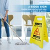 YOLNEXI 2 Pack Caution Wet Floor Sign, 17.5" Height, Bright