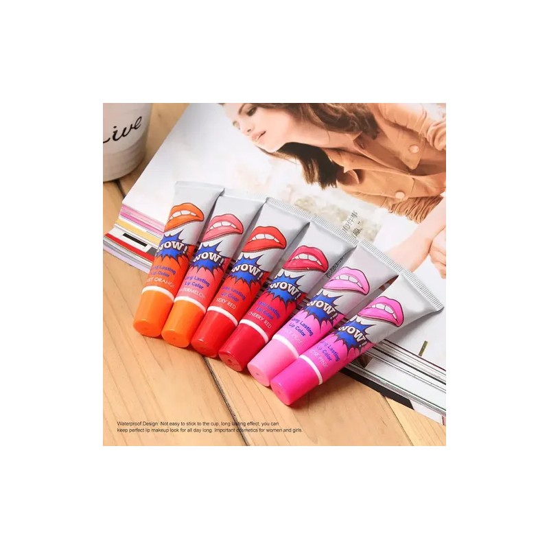 Lip Gloss Tinta Indeleble Labial Larga Duración Pack 3pz F