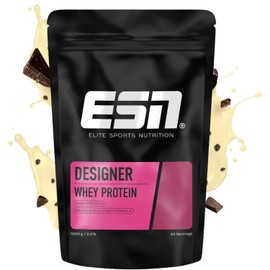 ESN Premium Designer Whey Protein Powder, Stracciatella, 1 kg, up to 23 g Protein per Serving, Ideal for Muscle Building and Maintenance, Made in Germany