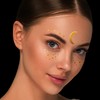 Face Tattoo Sticker Metallic Shiny Temporary Water Transfer Tattoo for
