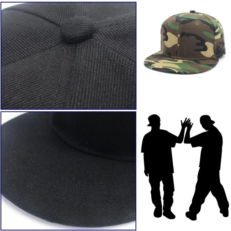 Goodspoon Snapback Hat, Flat Brim, Flat Bill Cap, Hat, white