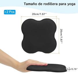 Rodilleras de Yoga 2 Piezas, Almohadilla para Rodillas Antideslizante, Knee Pad Yoga 2 cm Grueso, Soporte para Rodillas y Codos, 20cm x 20cm, Protecci