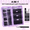 Lash Clusters Kit 570Pcs Individual Cluster Lash Extensions Kit 40D+50D+60D+80D+100D+150D