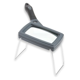 Carson SureGrip Series 2X Power Glass Magnifier with Hands-Free Fold-out Stand (SG-16)