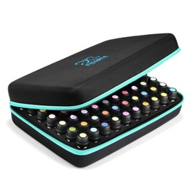 Essential Oils Storage – FITNATE Essential Oils Case for 5ml 10ml 15ml Essential Oils, Essential Oil Travel Case with Essential Oils Labels& Bottle Opener (70 bottles, Blue)