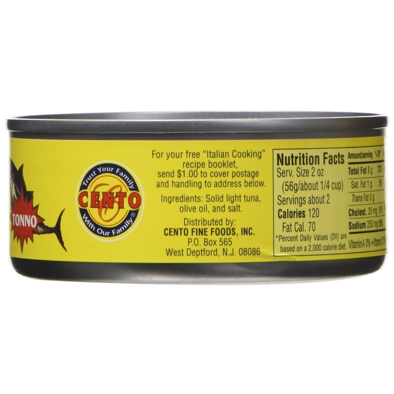 CENTO TUNA TONNO OOIL, 5 Ounce (Pack of 12)