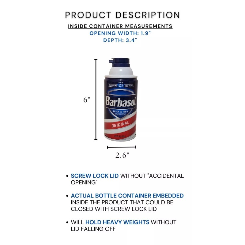 OGSafestash Barbasol Diversion Safe Stash Can Screw Lock Hidden Compartment