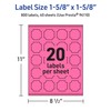 Avery Printable Square Scalloped Labels with Sure Feed Technology, 1-5/8"