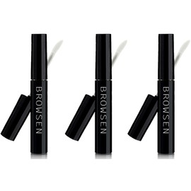 BROWSEN Eyebrow Serum, Set of 3, Time-saving, Eyebrow Care, Beautiful Eyebrows, Volume: 0.2 fl oz (6 ml), Full Day Makeup, No Need to Fix Makeup, Made in Japan