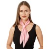 Lastclream Chiffon Square Neck Scarves for Women Handkerchief Retro Satin