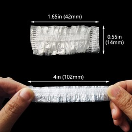 300 Pieces Disposable Ear Covers for Shower Waterproof Clear Plastic Ear Protectors Shower Caps for Adults Women Men for Salon Bathing Hair Dye