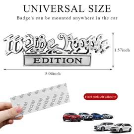 povtii We The People Edition Emblems, 3D Full Metal Car Decals with Strong Adhesive, Decoration Sticker to Highlight Yourself for Fender Tailgate, Car Accessories (Silver+Black)