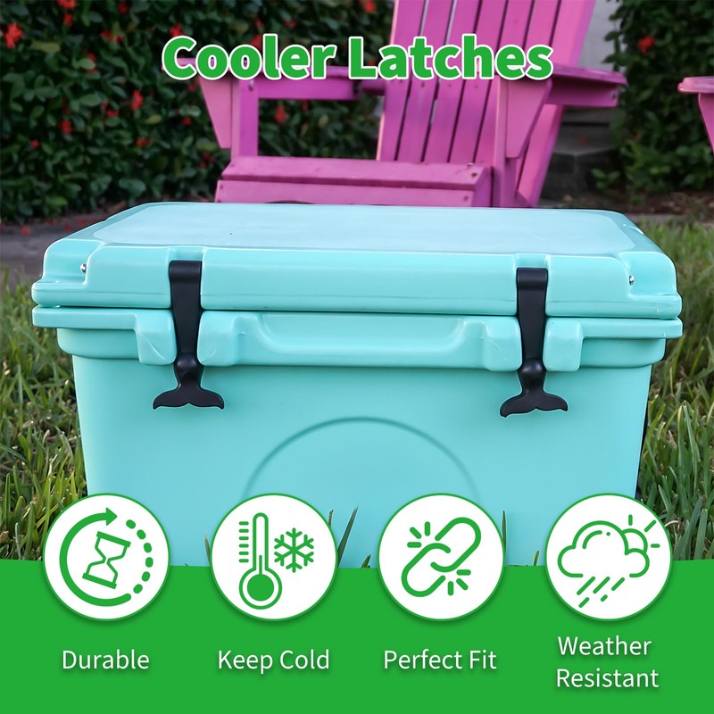 Fevbcnrj 2 Pack Cooler Latches Replacement Compatible with Orca, Replacement
