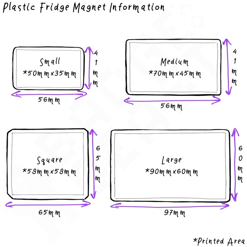 Czech Republic Flag - Small Plastic Fridge Magnet