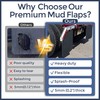 MIAOKUI 24" x 24" Angled Mud Flaps for Semi Truck