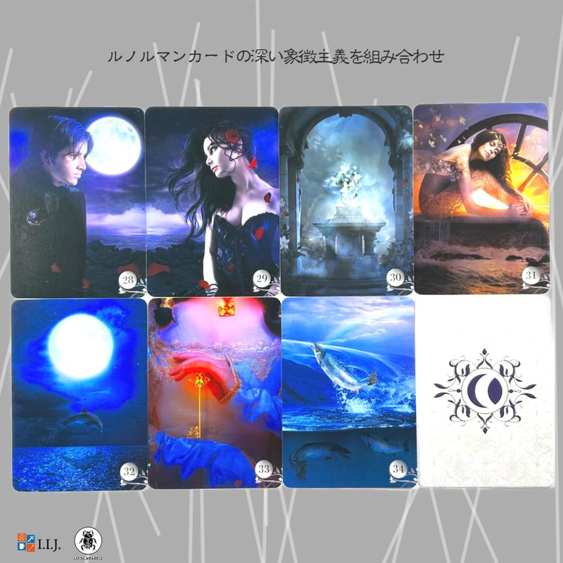 I.I.J De La Nuit Lenormand Oracle Cards, Divination, Japanese Instruction