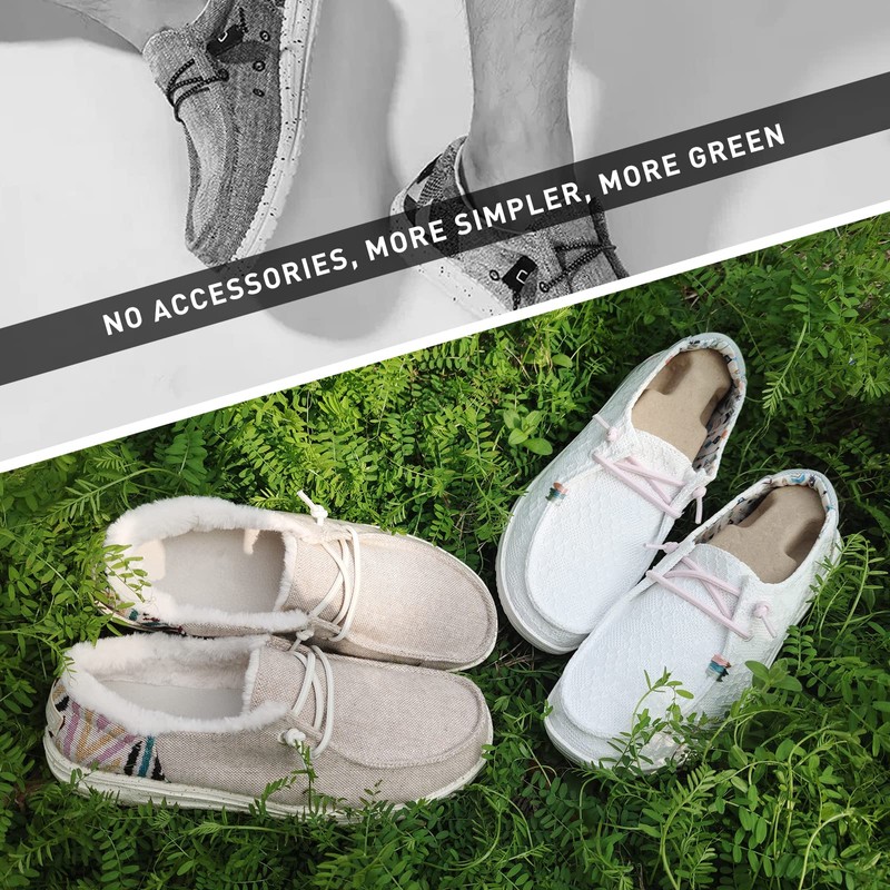 UamGlsob 2 Pairs Elastic Shoelaces Replacement Laces for Hey Dude,Shoe
