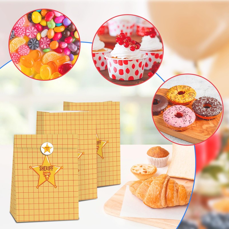 Cowboy Party Gift Bags - 24pcs Cartoon Story Goodie Bag