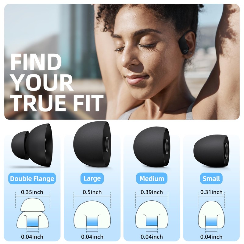 4 Pair Replacement Ear tip for Powerbeats Pro, Beats Earbuds